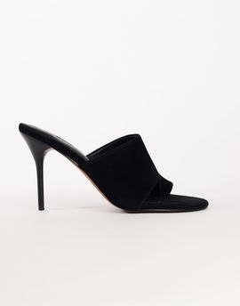 Topshop Topshop Winnie real suede toe post heeled mules in black