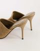 Topshop Topshop Winnie real suede toe post heeled mules in taupe-Neutral - 3