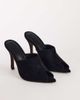 Topshop Topshop Winona high vamp peep toe heeled sandal in black suede - 1