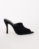 Topshop Topshop Winona high vamp peep toe heeled sandal in black suede - 2