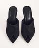 Topshop Topshop Winona high vamp peep toe heeled sandal in black suede - 3