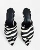 Topshop Topshop Winona high vamp peep toe heeled sandal in zebra hair on real leather-MULTI - 3