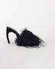 Topshop Topshop Winter faux fur peep heeled sandal in black - 1