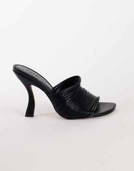 Topshop Topshop Wisteria strappy heeled mule in black
