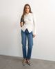 Topshop Topshop wool blend knit asymmetric shawl collar sweater in ivory-White - 2