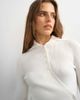 Topshop Topshop wool blend knit asymmetric shawl collar sweater in ivory-White - 3