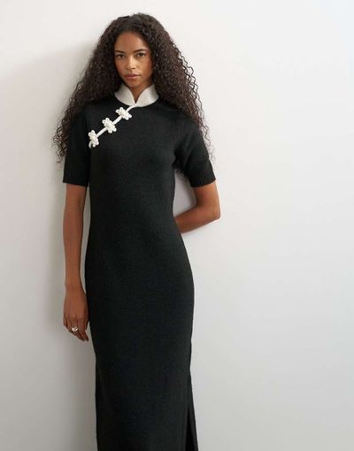 topshop black maxi dress Halter maxi