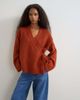 Topshop Topshop wool blend wrap boxy knit cardigan in cinnamon-Brown - 1
