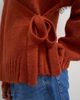 Topshop Topshop wool blend wrap boxy knit cardigan in cinnamon-Brown - 4