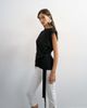 Topshop Topshop wrap detail cap sleeve top in black - 1