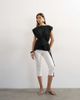 Topshop Topshop wrap detail cap sleeve top in black - 3