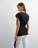 Topshop Topshop wrap detail cap sleeve top in black - 4