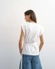 Topshop Topshop wrap detail cap sleeve top in ecru-White - 2