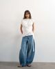 Topshop Topshop wrap detail cap sleeve top in ecru-White - 4