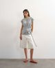 Topshop Topshop wrap detail cap sleeve top in gray heather - 3
