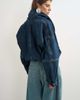 Topshop Topshop Wrap drape neckline bomber jacket in sulphur blue - 2