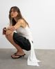 Topshop Topshop wrap drape tank with tie in ecru-White - 2