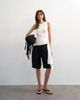 Topshop Topshop wrap drape tank with tie in ecru-White - 3
