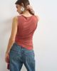 Topshop Topshop wrap drape tank with tie in rust-White - 3