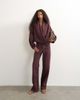 Topshop Topshop wrap draped neckline bomber jacket in aubergine-Brown - 2