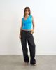 Topshop Topshop wrap front drape detail tank in teal-Blue - 2