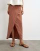 Topshop Topshop wrap maxi skirt in rust stripes-Red - 1