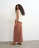 Topshop Topshop wrap maxi skirt in rust stripes-Red - 2