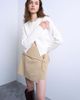 Topshop Topshop wrap tailored mini skirt in taupe-Brown - 1