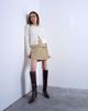Topshop Topshop wrap tailored mini skirt in taupe-Brown - 2