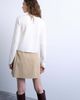 Topshop Topshop wrap tailored mini skirt in taupe-Brown - 3