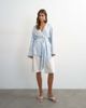 Topshop Topshop wrap tie detail top in blue stripe - 2