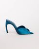 Topshop Topshop Wren peep toe high heel sandal in teal satin-Blue - 1
