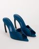 Topshop Topshop Wren peep toe high heel sandal in teal satin-Blue - 2