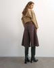 Topshop Topshop x Cara denim ultra-wide pleated culotte in taupe-pink - 4