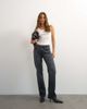 Topshop Topshop x Cara high rise slim straight jean in washed black - 2