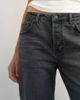 Topshop Topshop x Cara high rise slim straight jean in washed black - 4
