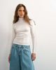 Topshop Topshop x Cara seamed long sleeve T-shirt in ecru-White - 2