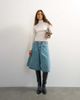 Topshop Topshop x Cara seamed long sleeve T-shirt in ecru-White - 3