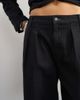 Topshop Topshop x Cara wide leg pleated pinstripe denim pants in indigo - part of a set-Blue - 3
