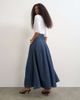 Topshop Topshop yoke pleated maxi skirt in indigo stripe-MULTI - 4