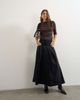 Topshop Topshop Yoke pleated maxi skirt in washed black - 1