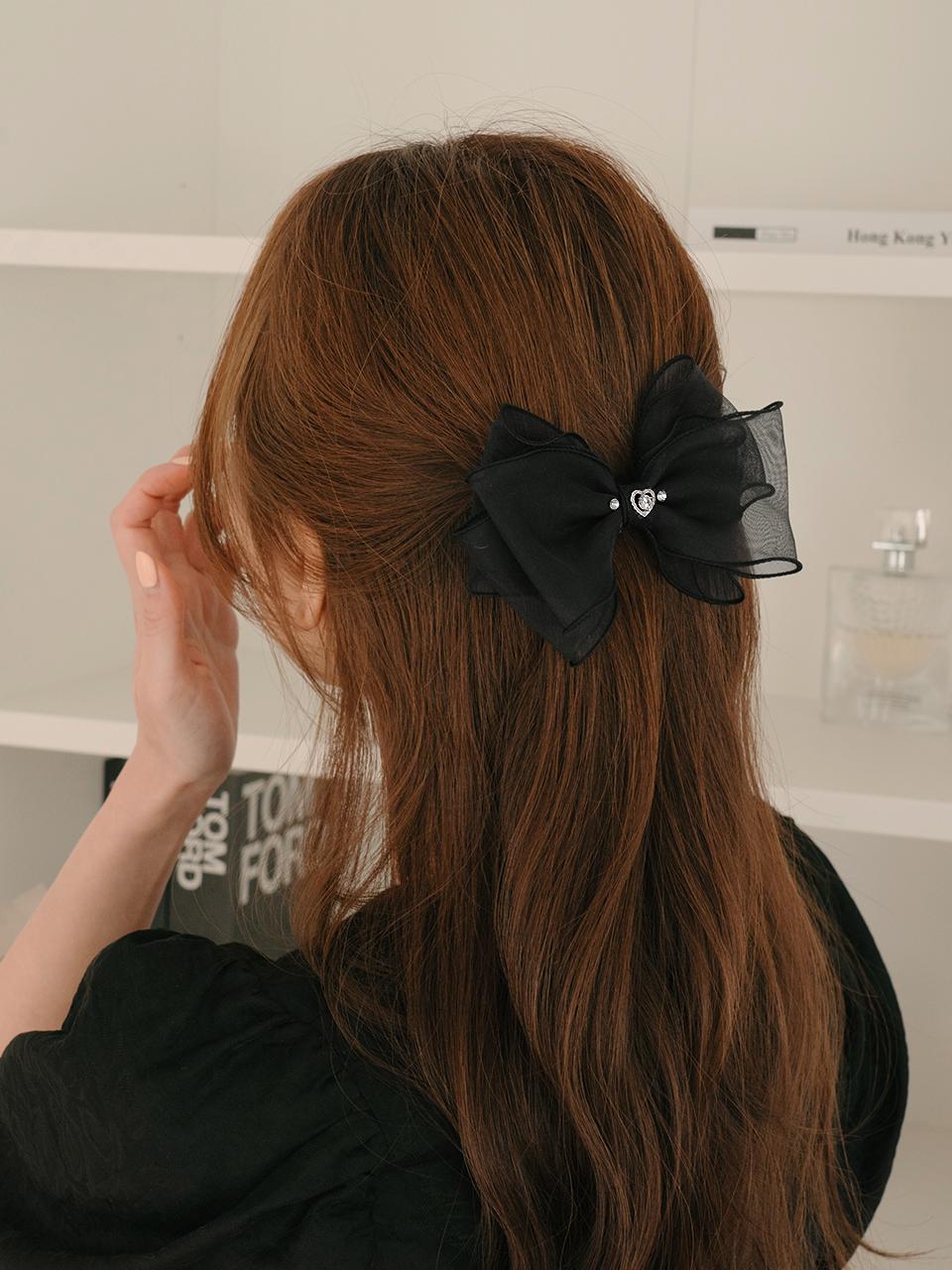 TORTOISE Livadia Heart Mesh Bow Pin