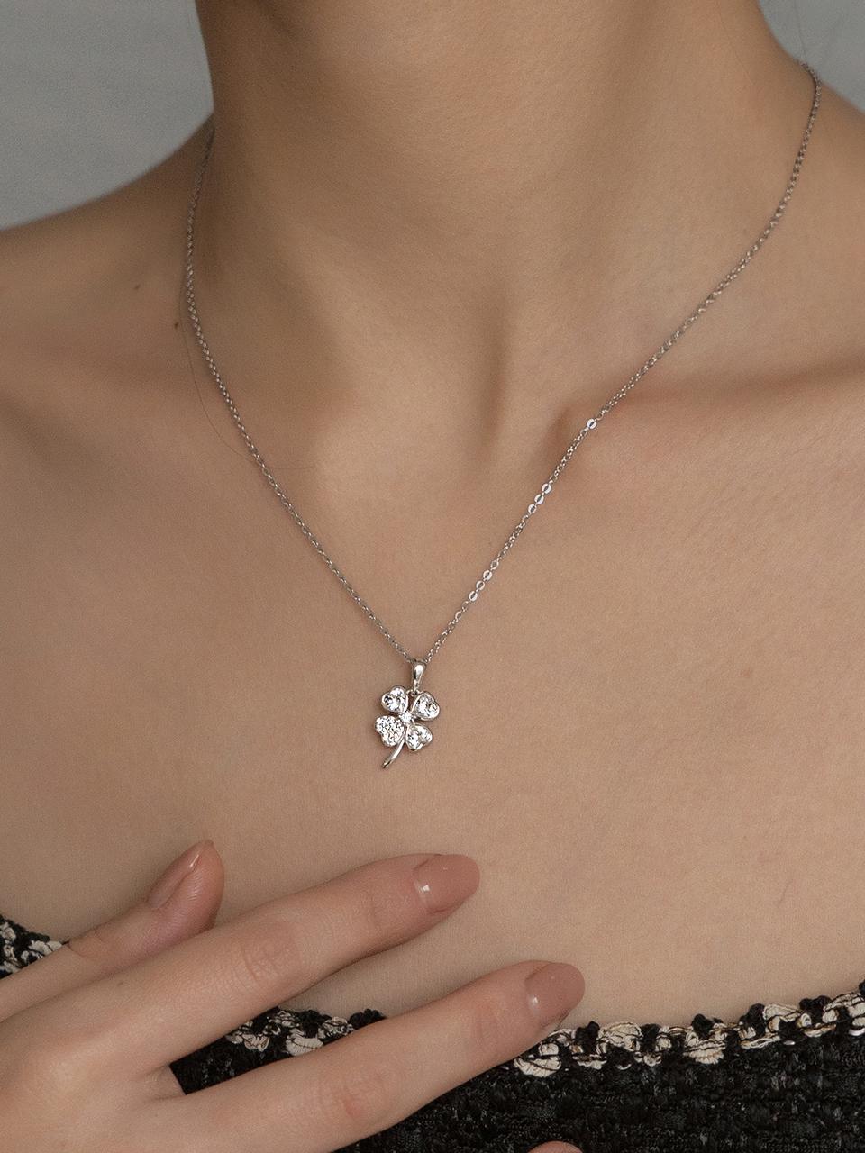 TORTOISE [Silver925] Bukoleon Clover Necklace