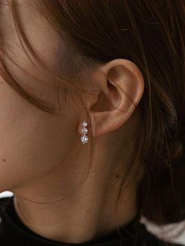 TORTOISE [Silver925] Pozsony Snow Earrings