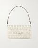 TORY BURCH Charlie embellished embroidered canvas shoulder bag - 1