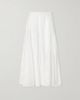 TORY BURCH Pleated broderie anglaise cotton midi skirt - 1
