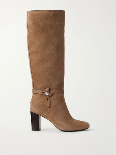 TORY BURCH Roomy 70 suede knee boots