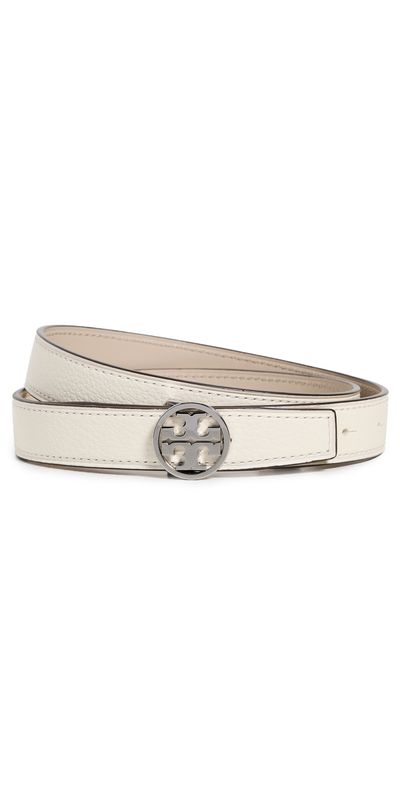 Tory Burch Tory Burch 1 Miller Reversible Belt Warm White/Tortora/Silver