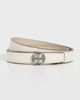Tory Burch Tory Burch 1 Miller Reversible Belt Warm White/Tortora/Silver - 2