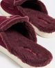 Tory Burch Tory Burch Ballet Sport Shearling Mules Dark Carmine - 4